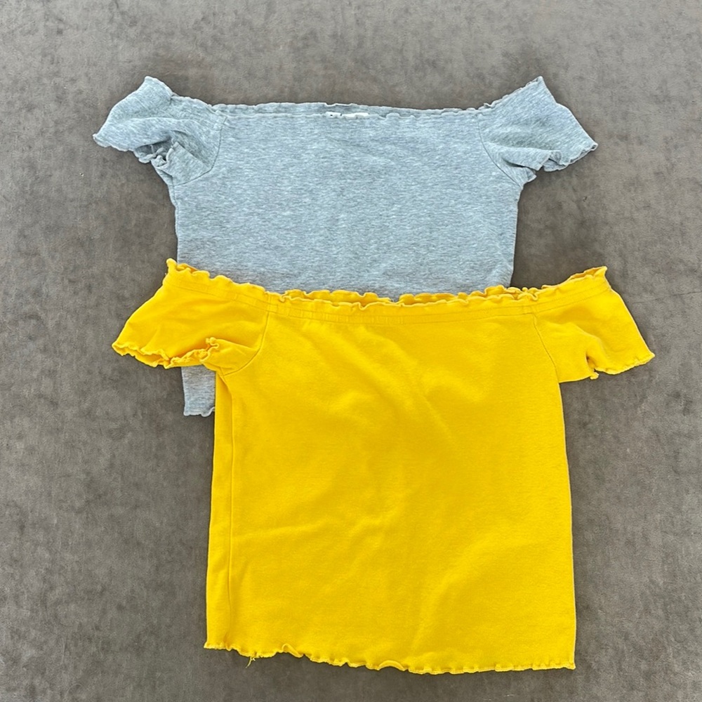 H&M Divided tops. Bundle includes 2 off the shoulder tops. Size XS